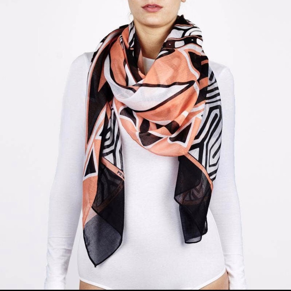 MODERN ART DECO LIGHTWEIGHT OBLONG SCARF